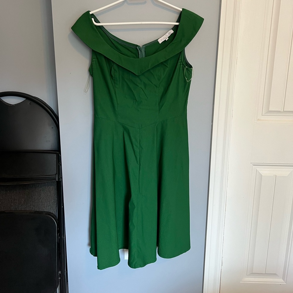 Beautiful off shoulder green dress